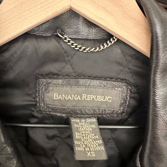 Banana Republic Leather Bomber Jacket - Picture 2 of 6